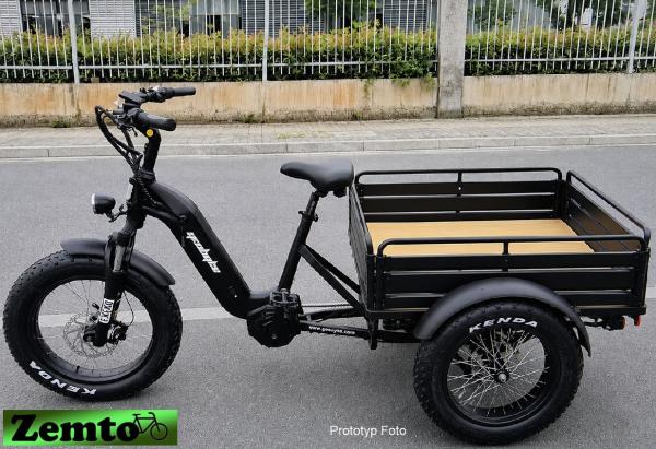 Elektro Dreirad Zemto-Revom Trike Pritsche, Mittelmotor , dicke Reifen Vorbestellbar
